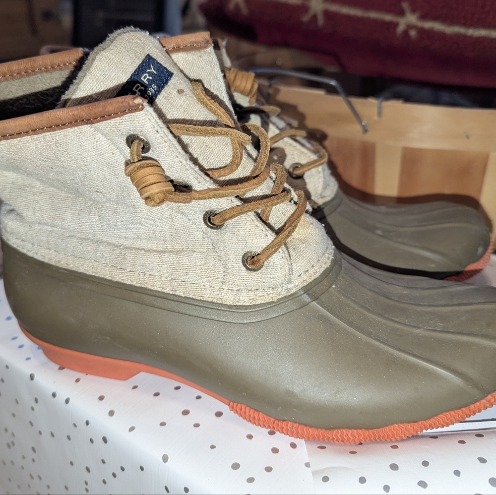 Sperry Women's Duck Boots - Tan and Brown